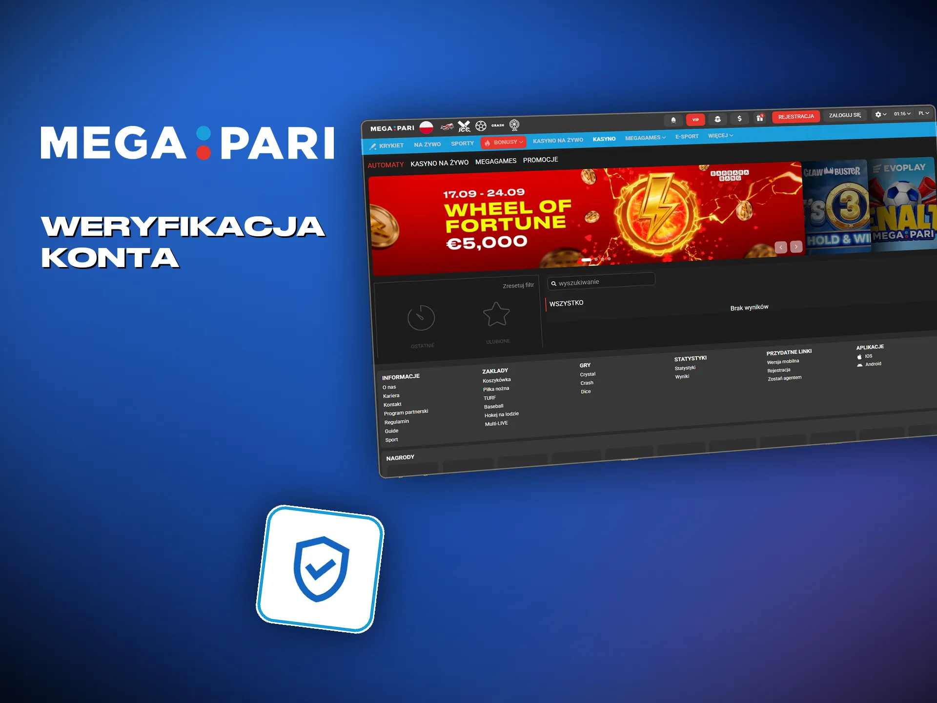 Weryfikacja w Megapari wymaga jednego dokumentu tożsamości